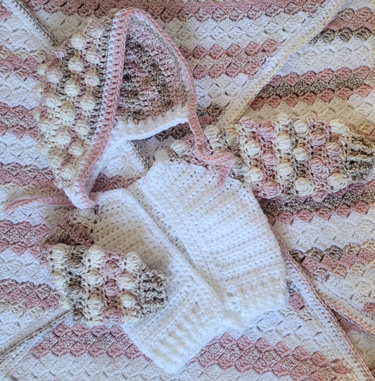 Baby girl bobble set