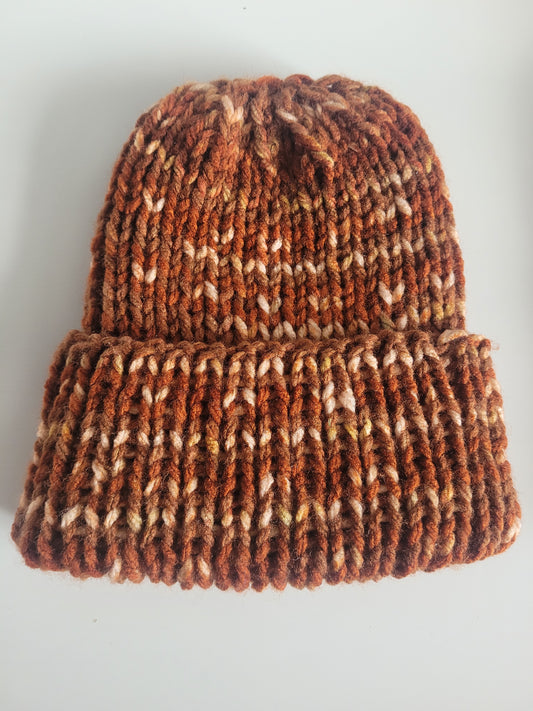 Beanie with folded brim